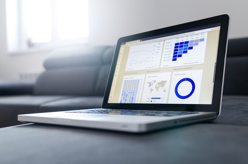 Analytics dashboard showing declining metrics